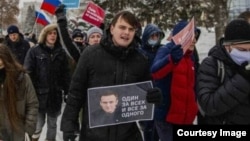 Сергей Подсытник на митинге в Самаре