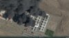 Aftermath of the alleged Ukrainian drones strike on on Russian Federal Agency for State Reserves oil depot near Proletarsk, Rostov oblast, Russia, as seen on a satellite image captured on Aug. 18th.