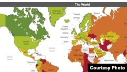 Screenshot of 2014 Index of Economic Freedom 