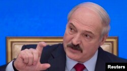 Александр Лукашенко на пресс-конференции. Минск, 29 января