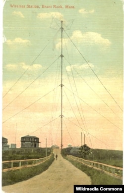 Передающая антенна Фессендена. Почтовая открытка 1910 года
